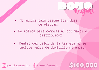 Bono de regalo $100.000