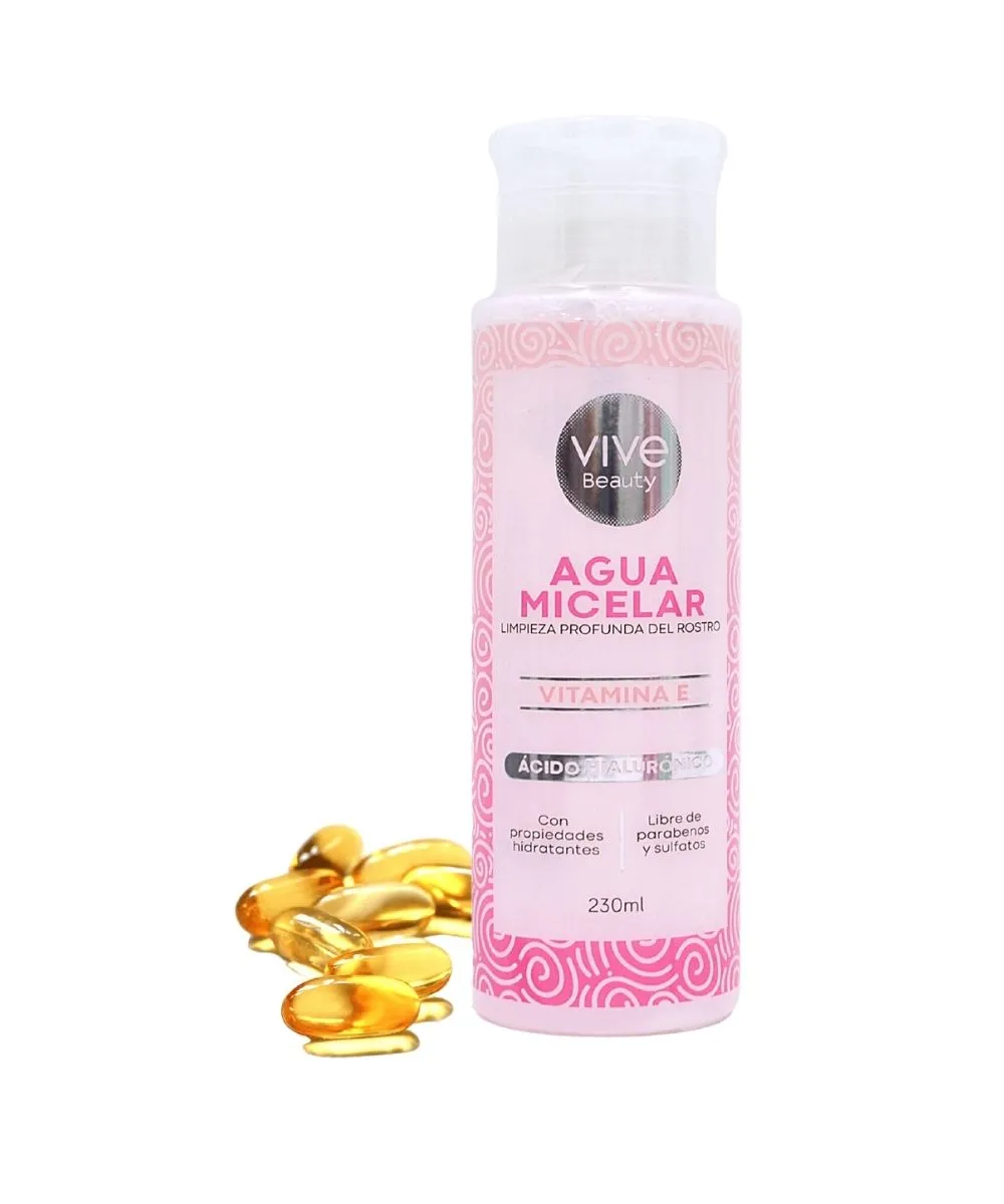 Agua micelar con vitamine E 250 ml Vive Beauty