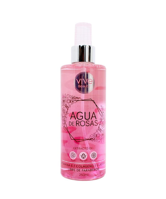 Agua de rosas 250 ml Vive Beauty