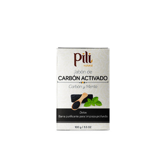 Jabon en barra carbon activado 100gr Pili