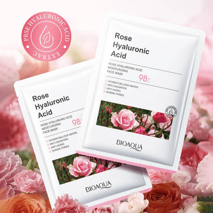 Velo facial rose con acido hialuronico Bioaqua