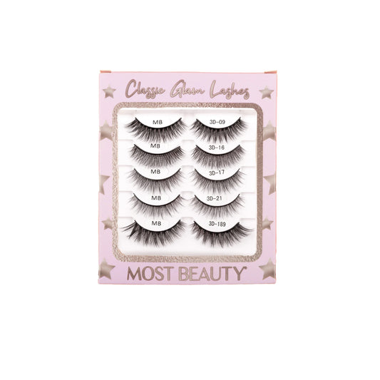 Set de Pestañas postizas enteras x5 Most Beauty