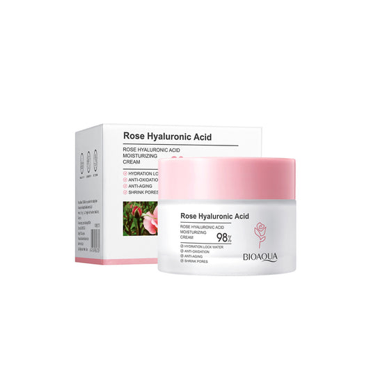 Crema facial rose con acido hialuronico Bioaqua